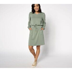 zuda Women's Dress Sz L Z-Knit Regular French Terry Green A634036